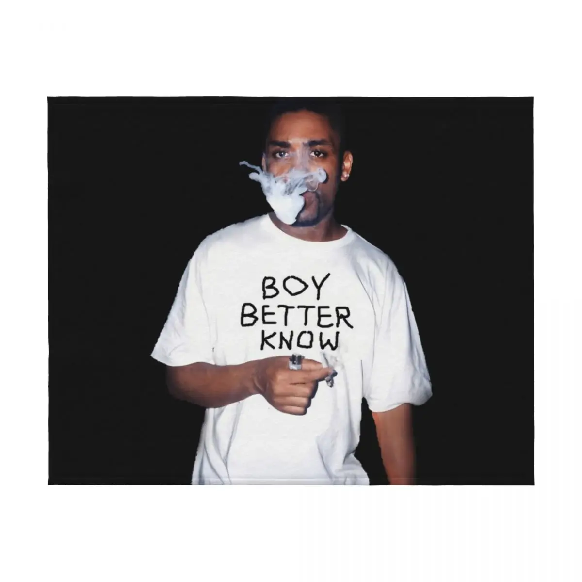 Wiley aka Eskiboy - bbk Tee Throw Blanket لطيف منقوشة خمر الفانيلا النسيج أريكة سرير البطانيات