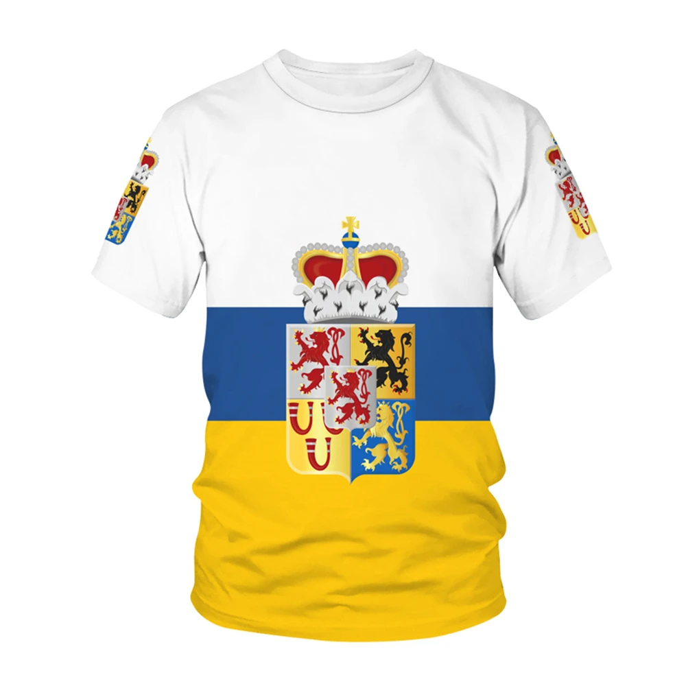 Limburg (Netherlands) National Flag Pattern T-shirt Men Hot-selling New Summer Women Short-sleeved T-shirt Top Shirt Children 3D