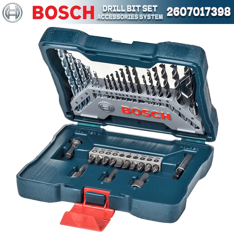 BOSCH 2607017398 Juego de puntas de taladro y destornillador X-Line para taladro de impacto 33 piezas Brocas Accesorios de herramientas eléctricas Bosch