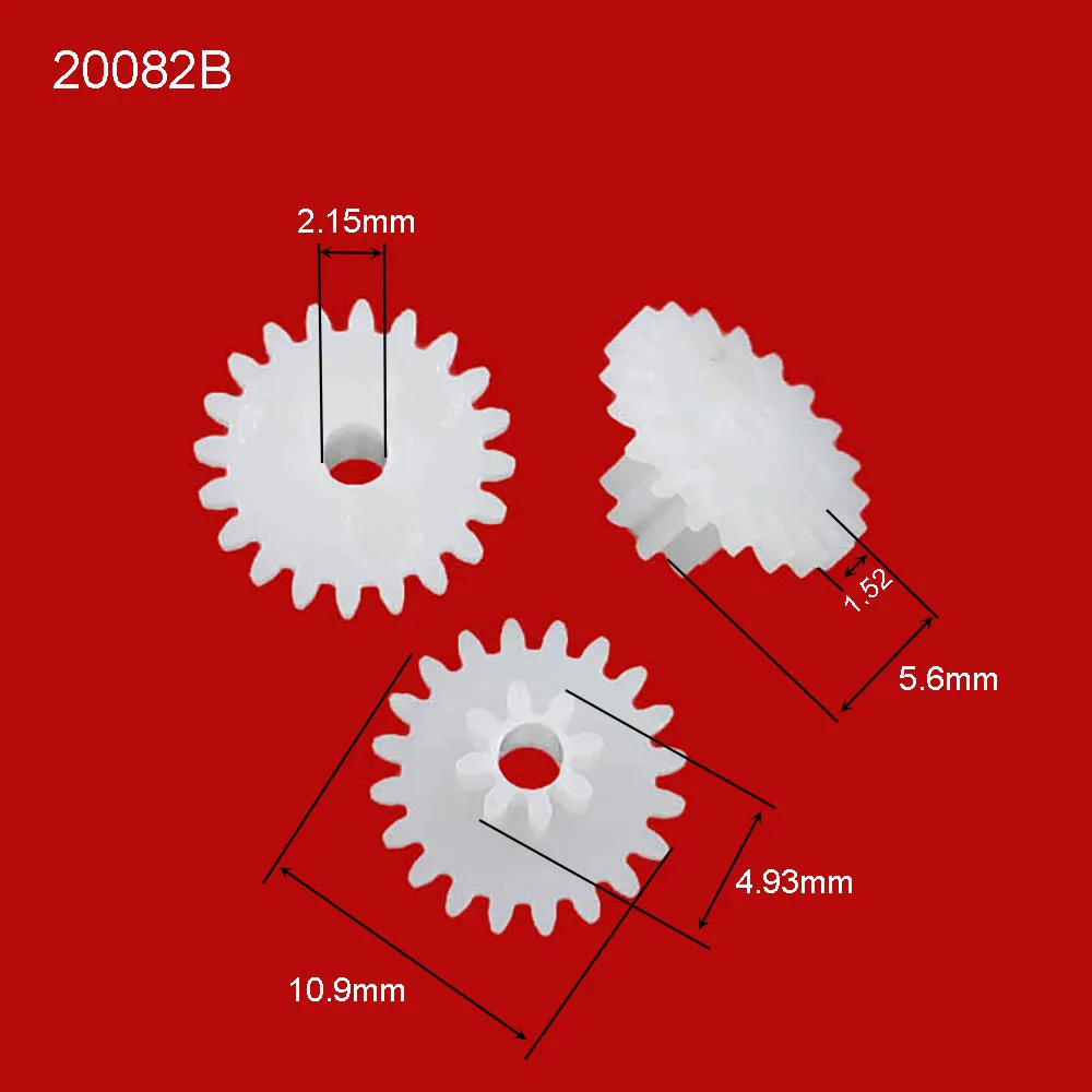 20+8T 0.5M 이중 플라스틱 기어 모듈러스 0.5 20개 톱니 +8개 톱니 피니언 모터 부품 장난감 액세서리 20082A 20082B