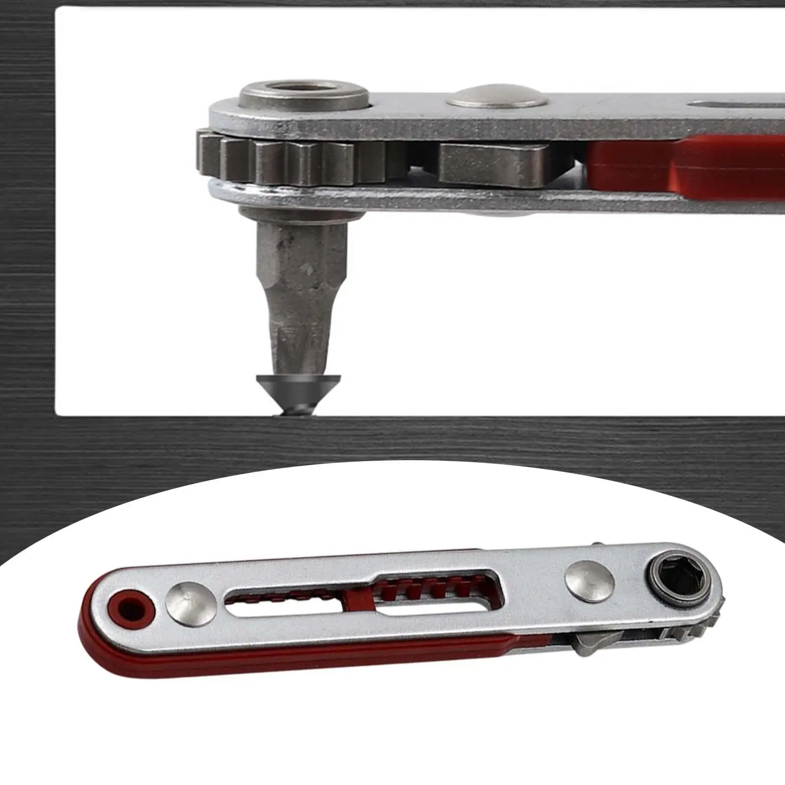 

High Torque Offset Ratcheting Screwdriver with Two Heads,1/4