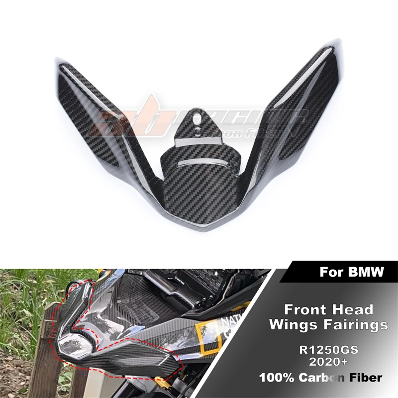 Motorcycle Acccesories Front Head Wings Fairings For BMW R1250GS 2019+ Full 100% Carbon Fiber