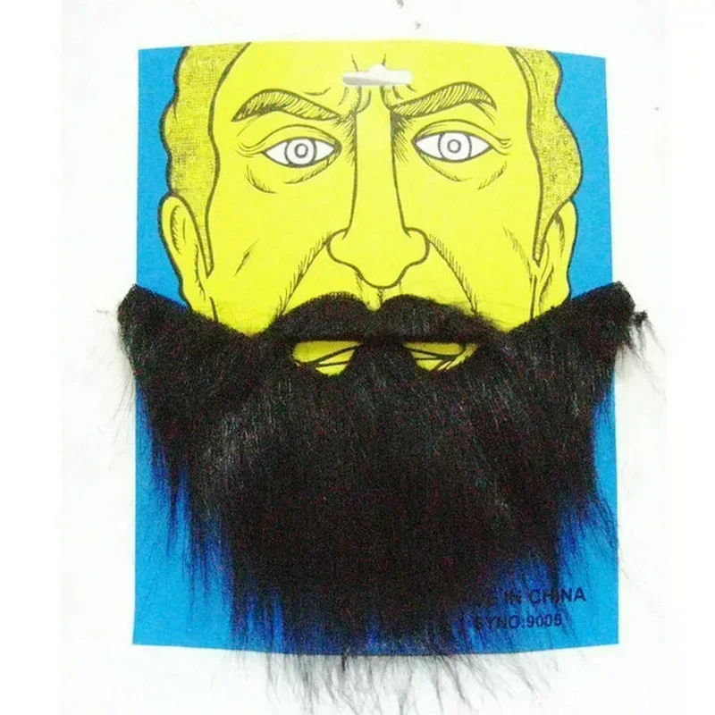 Fashion False Beard Performance Prop Halloween Simulation Beard Black Party Supplies Big Beard False Beard Handlebar Mustache