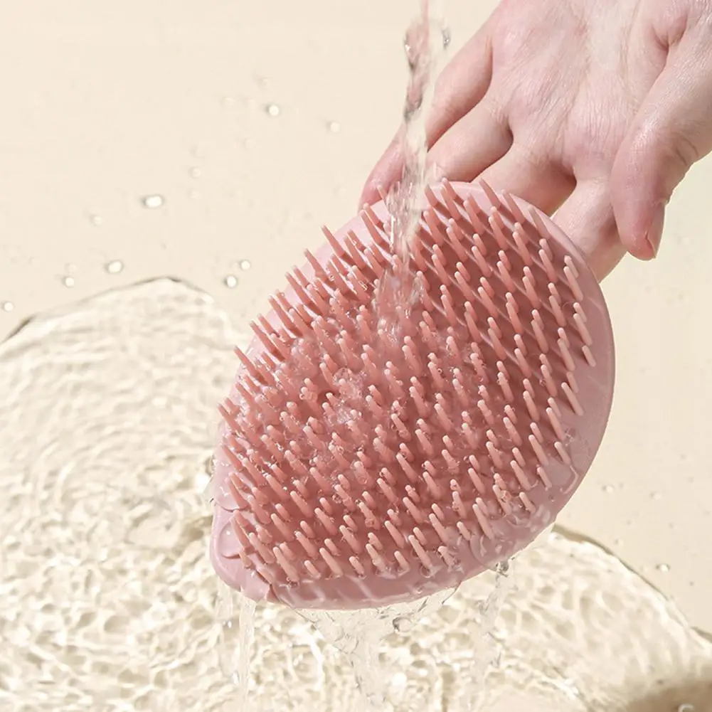 Scalp Massage Shampoo Brush Soft Silicone Deep Cleaning Remove Dandruff Exfoliate Relaxing Scalp Massage Shower Tools
