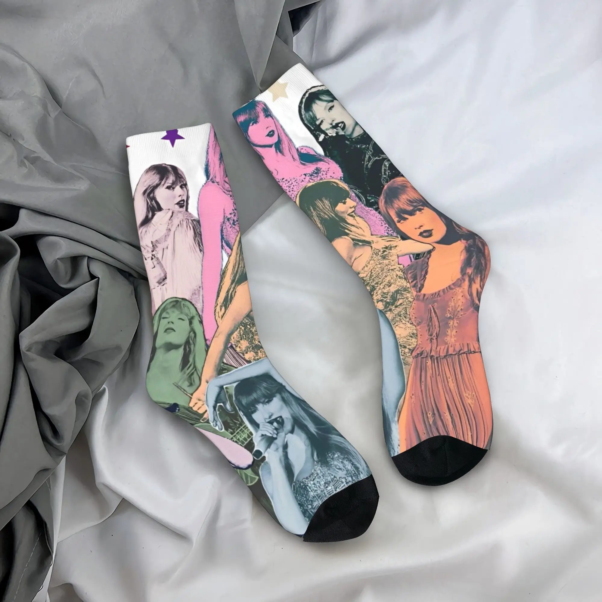 Calcetines para hombres y adultos, novedad de 2025, The Eras Tour Singer Taylor-r Singer Star, medias antideslizantes, suaves y transpirables, calcetines elegantes de otoño