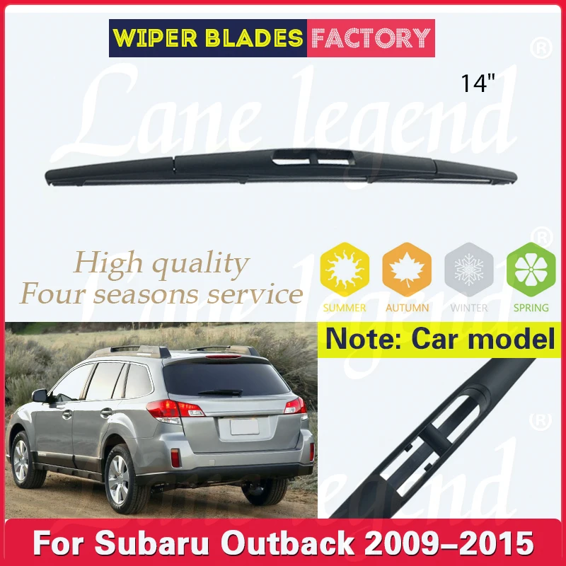 14 "Voor Subaru Outback 2009 2010 2011 2012 2013 2014 2015 Achterruit Ruitenwisserblad Voorruit Borstel Auto-Accessoires