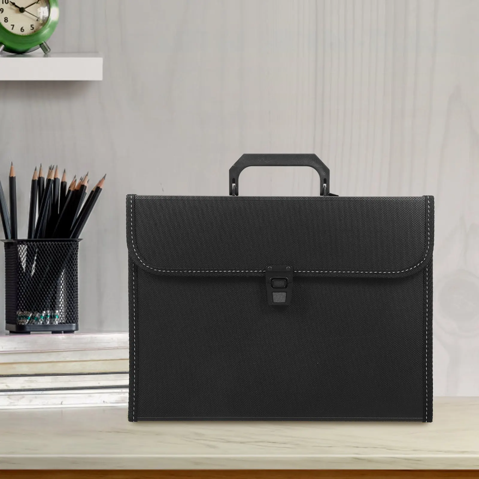 

12-Layer Accordion File Organizer Portable Expanding Folder Handle Document Receipt Holder Multi-Pocket Office Home File