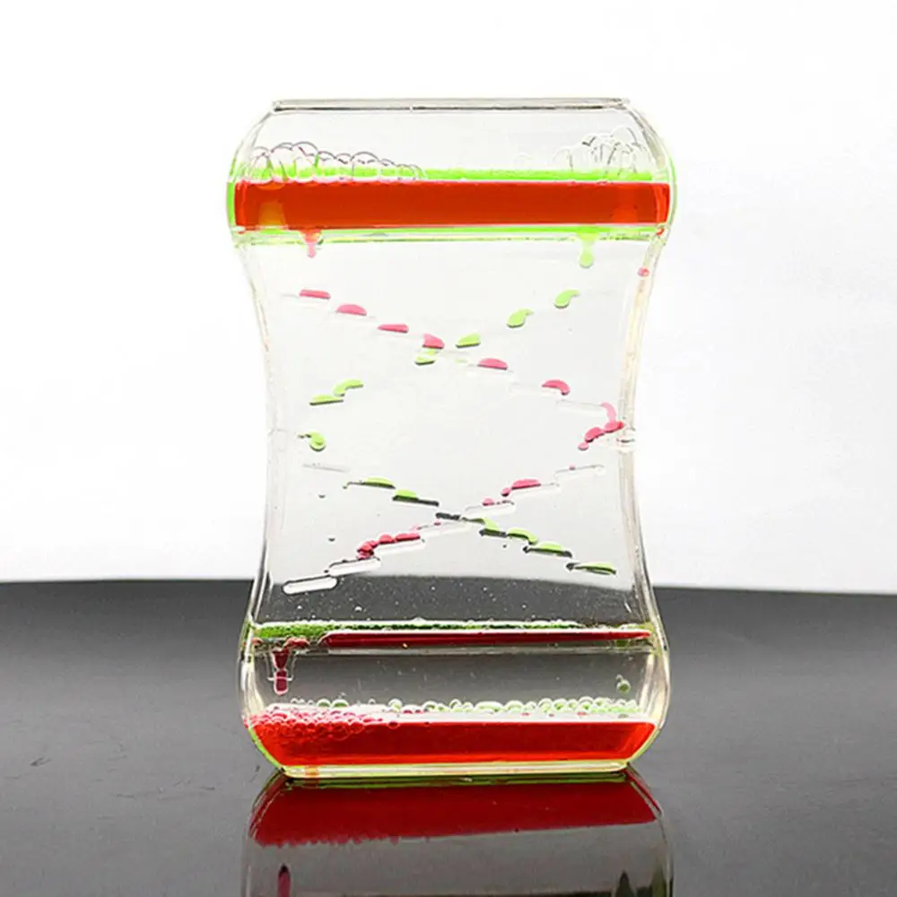 Wholesale & Dropshipping ！Liquid Motion Bubble Drip Oil Hourglass Timer Clock Kids Toy Home Decor Gift
