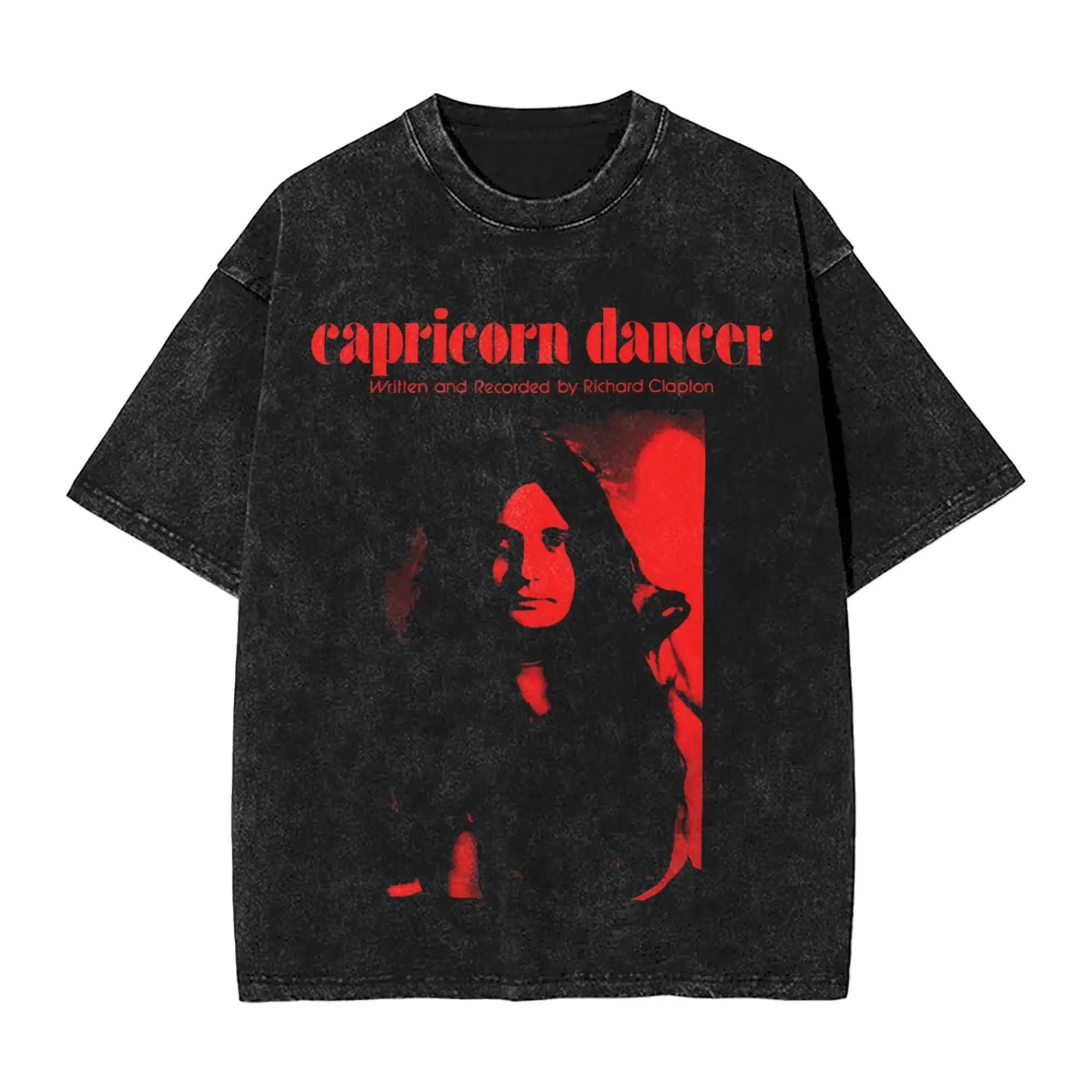 Summer Richard Clapton - Camiseta oversize con efecto lavado Capricorn Dancer para hombre y mujer