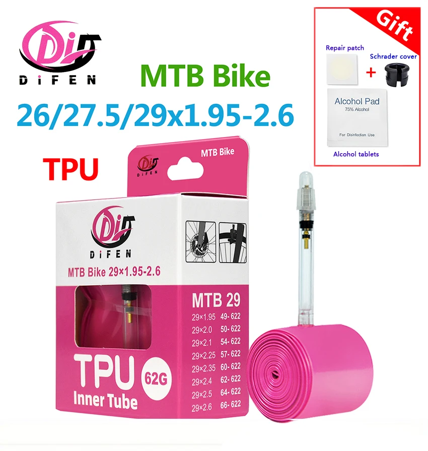 Difen TPU MTB Fahrradschlauch 29 26 27.5 29x1.95 2.0 2.1 2.2 2.3 2.4 2.5 2.6 Zoll Mountainbike-Reifen Pneu 29er – Detail 3