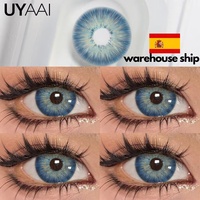 UYAAI Colored Contact Lenses for Eyes Blue Eye Contacts 1 Pair Green Colored Pupils Gray Natural Fashion Lenses for Woman