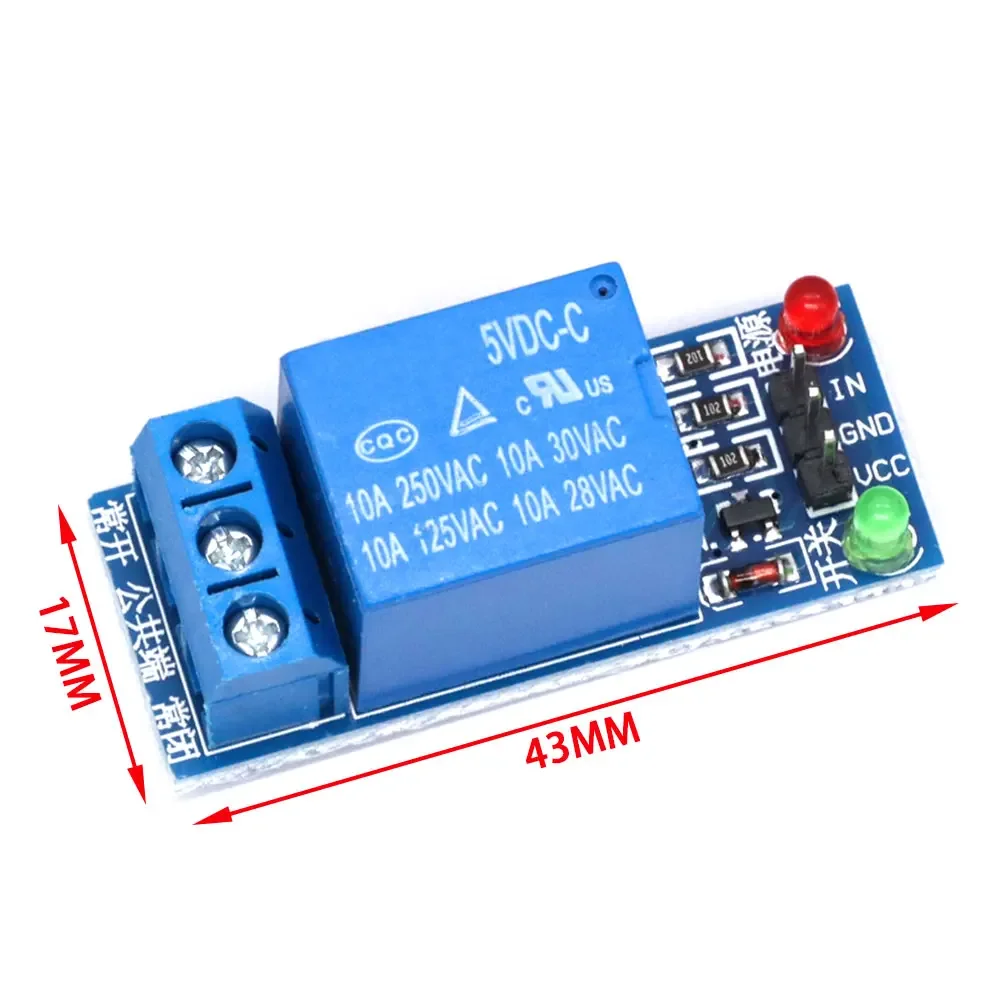 Relay Module Interface Board Shield For Arduino 5V/12V/24V Low Level Trigger One PIC AVR DSP ARM MCU DC AC 220V