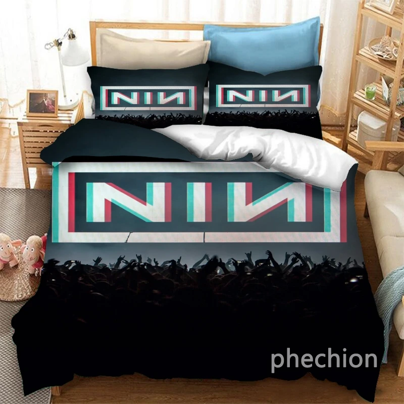 

Комплект постельного белья phechion NIN Nine Inch Nails с 3D принтом, пододеяльники, наволочки, слитное одеяло, Комплект постельного белья, постельное белье K554