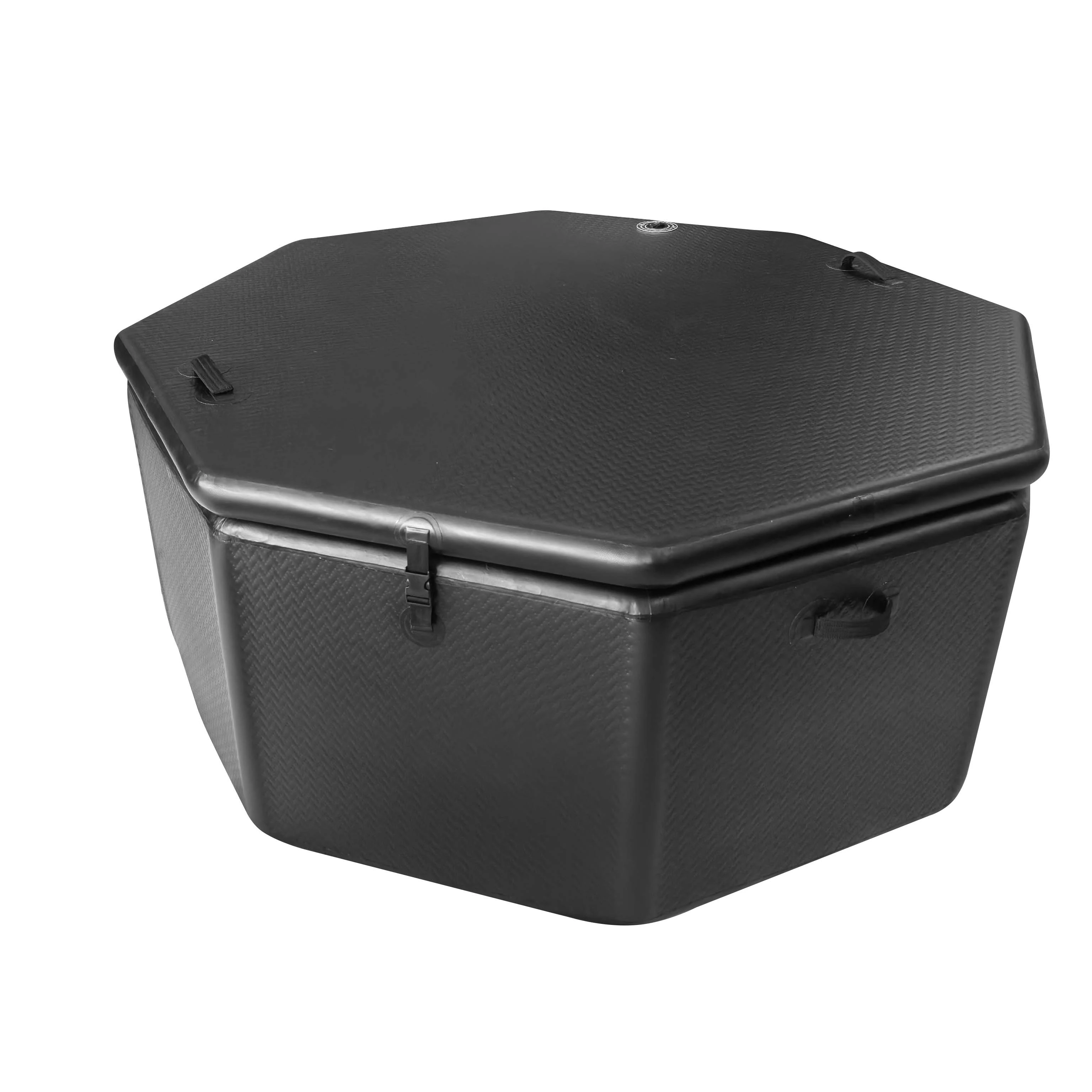 

Black Inflatable Cold Plunge Tub Large Size Outdoor Spa Hot Tub PVC Drop Stitch Fitness Use Cold Water Bath Party Pool Durable