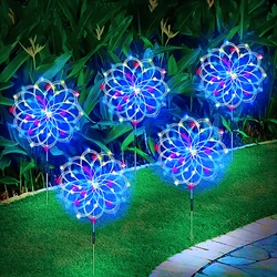 6 In 1 Solar Garden Firework Lights, Upgrade Multicolor Solar Outdoor Lamp Decoration Solar Garden Firework Lamp Courtyard Lamp