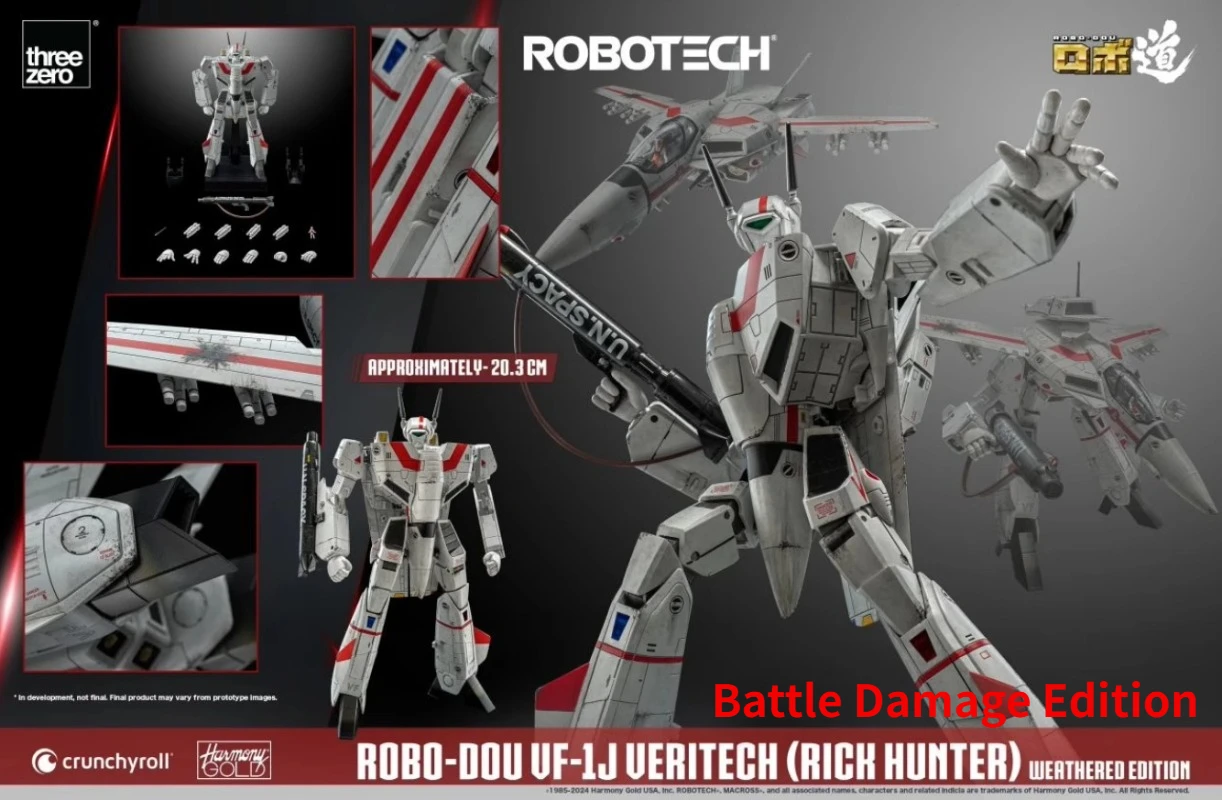 Threezero Space Fortress Robotech Robo-dou VF-1j Veritch (rich Hunter) Fighter  3A Toy Mecha