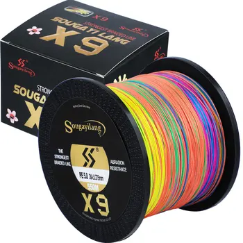 Sougayilang X9 สายถัก Braided 550M 350M 150M 17-97LB Multifilament สายตกปลา 0.128-0.405 มม.Super Strong PE สาย Pesca