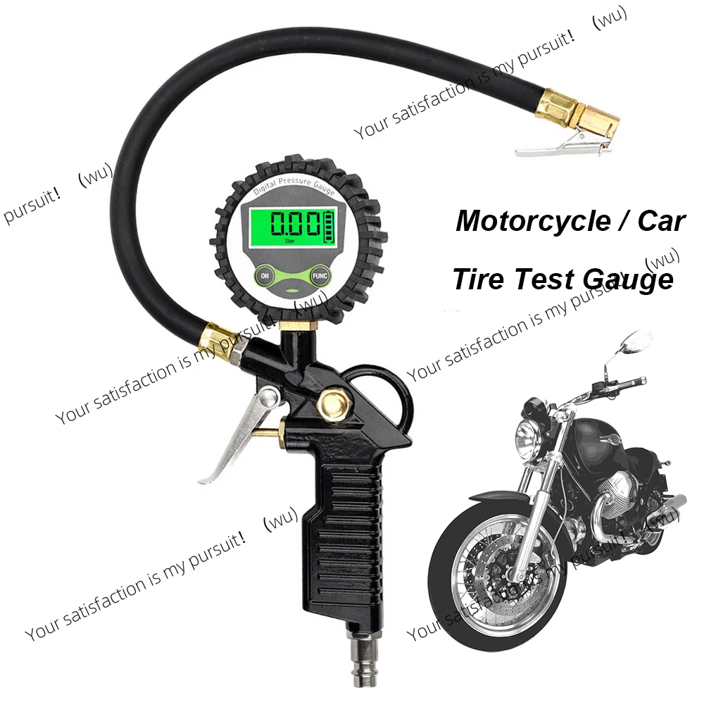 Inflator Hose With Tyre Tester Gauge Motorcycle TPMS Tire Pressure Monitor System Test Diagnostic Tool Car Accessories Universal