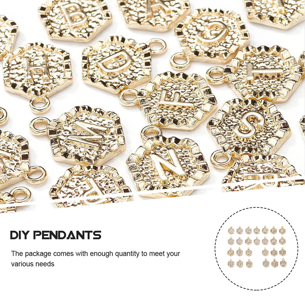

26pcs Letter Charm Pendants Delicate Alphabet Pendants Exquisite Diy Jewelry Supplies Decorative Necklace Accessories Handmade