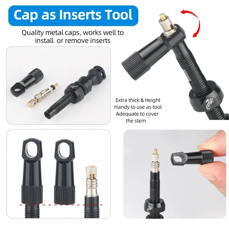 دراجة لايحتاج صمام الإطارات حافة الكربون بريستا صمامات 40 50 65 80 مللي متر F/V الحلمة انفصال النحاس الأساسية ث/غطاء لصمام الهواء الدراجة الجبلية