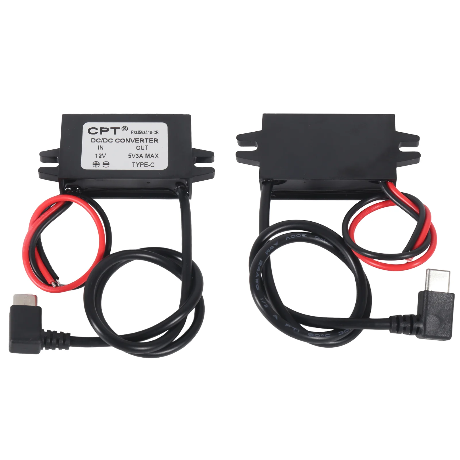 Waterproof 12V to 5V Converter DC-DC Step Down Module Power Adapter USB-A Female/Type C/dual USB/open Wire Connector view 5