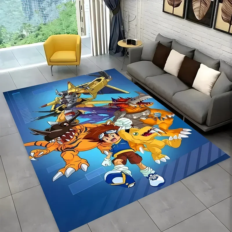 3D digimon cartoon pattern carpet living room bedroom home decor carpet bathroom kitchen non-slip mat exquisite birthday present