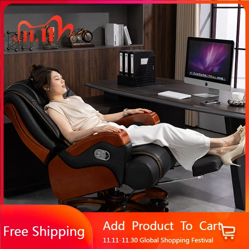 

Executive Computer Office Chair Nordic Comfortable Designer Throne Office Chair Leather Reading Sillas De Oficina Home Furniture