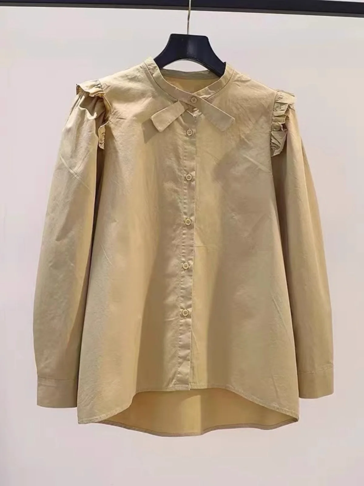 

Белая женская рубашка с узлом, однотонная, модная, милая, на пуговицах, с защитой от солнца