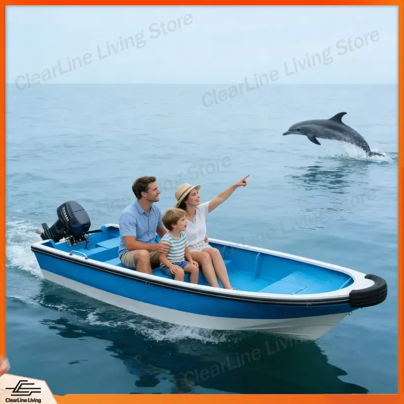 Mini Fishing Boat Portable Lightweight Plastic Kayak Single Person Canoe for Camping Short Distance Water Adventure Outdoor