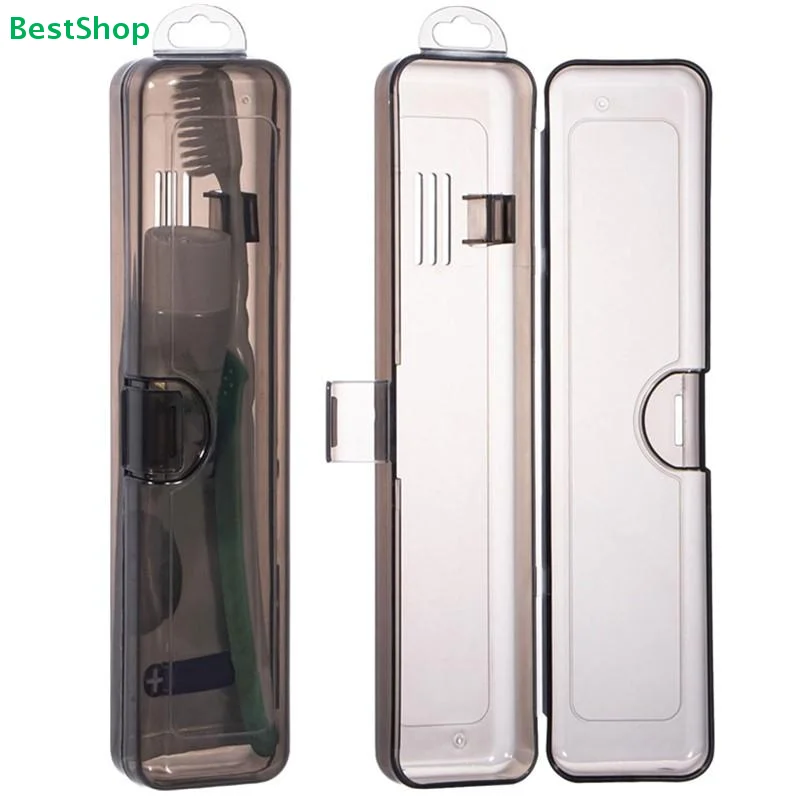 ♥Translucent Travel Toothbrush Case,Portable Plastic Storage Box for Toothbrush & Toothpaste,Ideal for Travel&Business Trip
