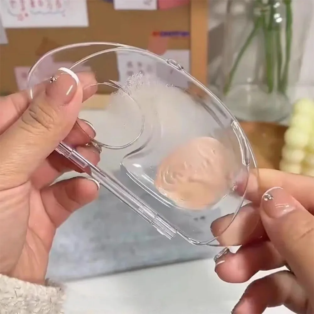 Tavolozza pieghevole per fondotinta liquido Kit di strumenti per trucco professionale in acrilico Set di aste per crema di miscelazione trasparente