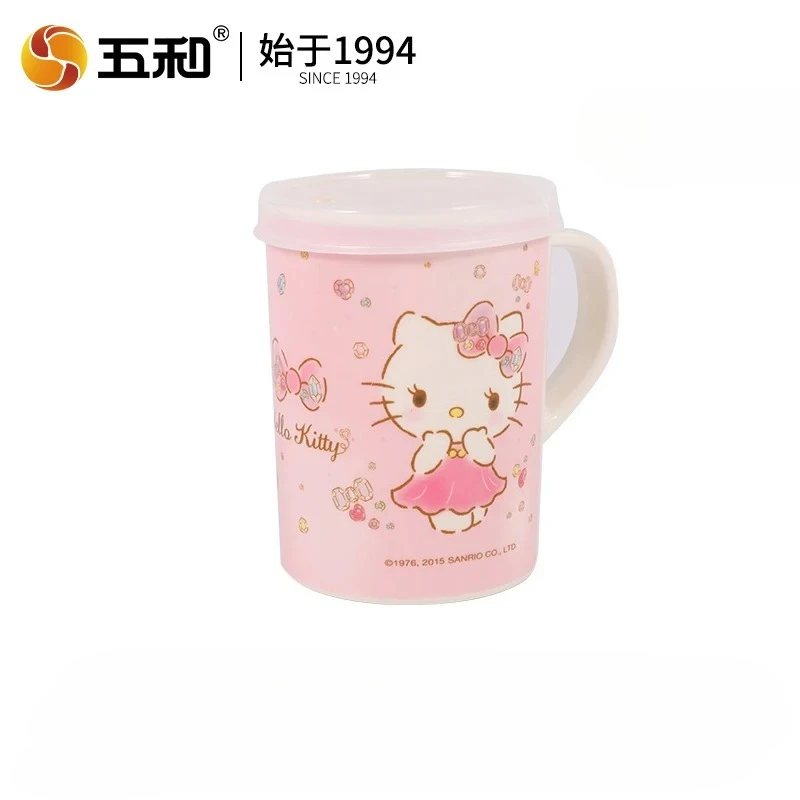 

For Hello Kitty Tableware Baby Food bowl Divided Dining Plate Anti-scalding Kids Water Cup Bowl Spoons Kawaii Gift Cartoon Mugs