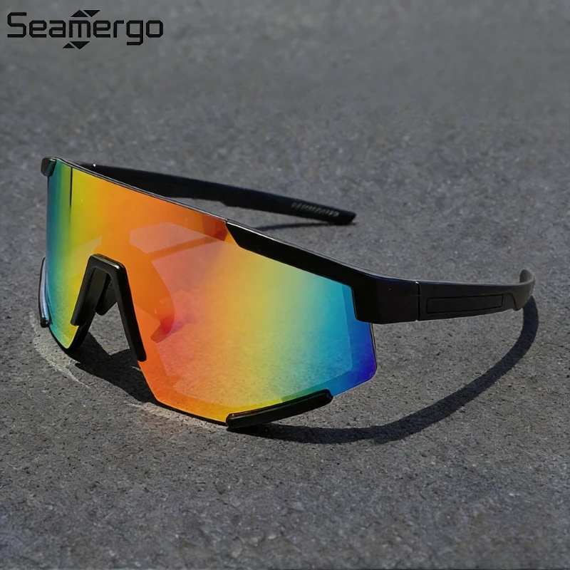 SEAMERGO Mode winddichte Sonnenbrille Damen Herren Outdoor-Sport Reiten Laufen Bergsteigen Skifahren UV-beständige Brille