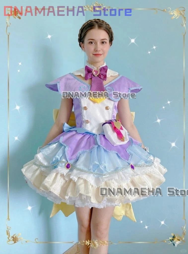 

ONAMAEHA*Anime Star Detecticeee Precure! Cosplay Akechi Anna Henshin Cure Answer Magical Girl Uniform Kawaii Purple Dress Lolita