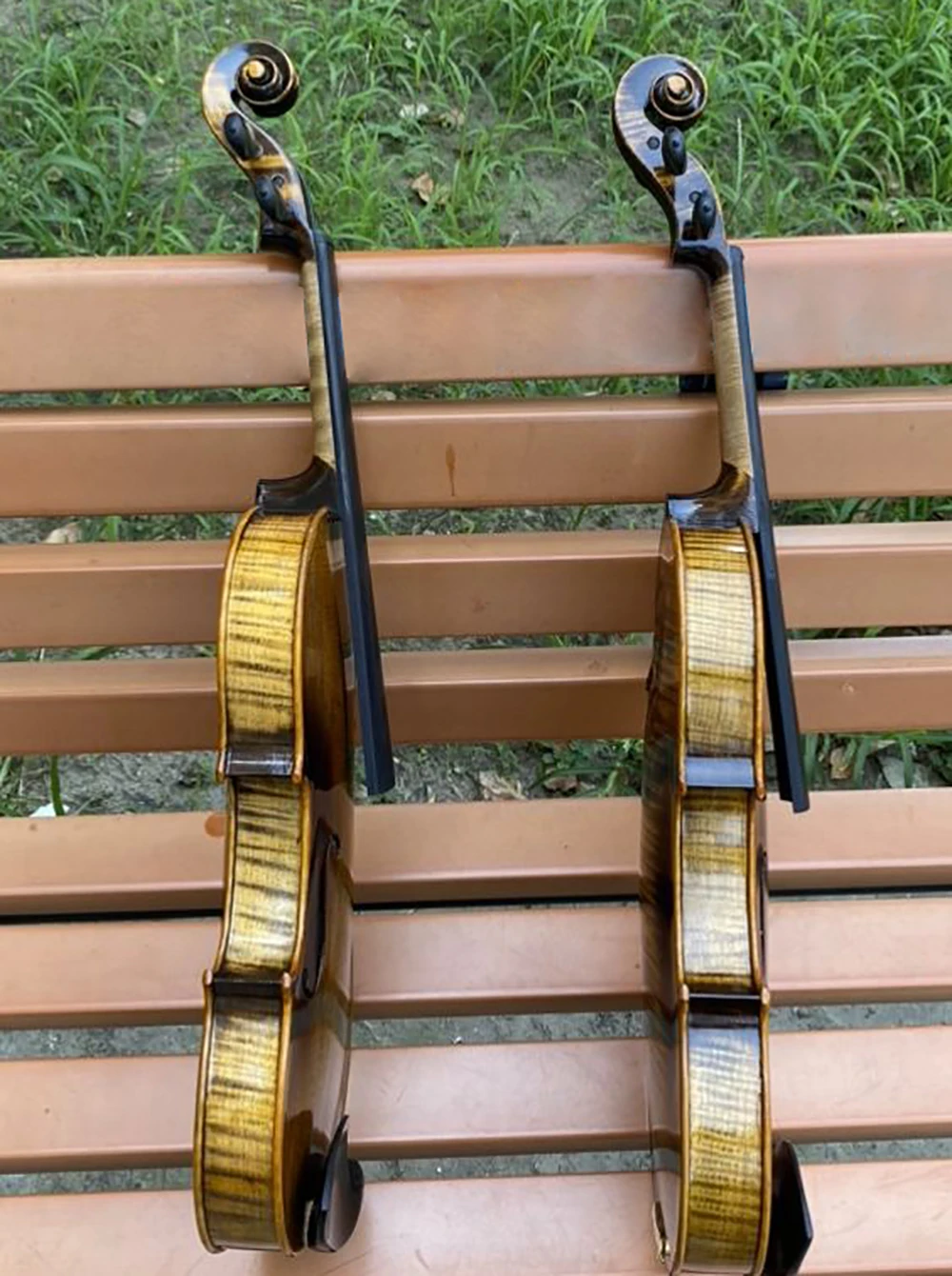 Violino Beethoven esculpido à mão 4/4 Stradivarius 1716 Flame Maple violino Profissional Violino com estojo