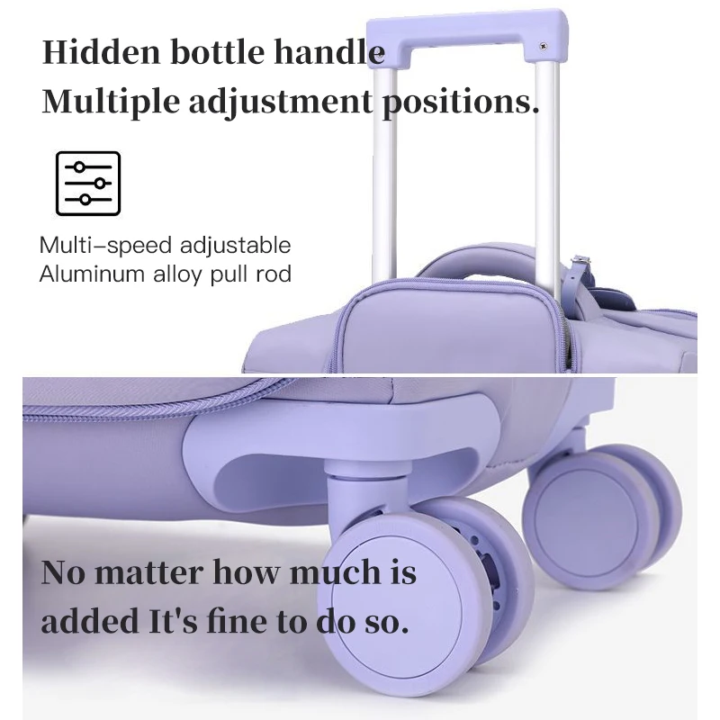 Bagaglio a mano da donna, valigia in tessuto ultraleggero da 20 pollici con blocco password, valigia trolley, valigia da viaggio