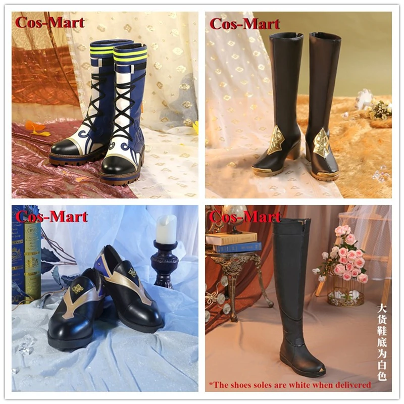 

Cos-Mart Game Genshin Impact Tighnari/Alhaitham/Kamisato Ayato/Albedo Shoes Cosplay Combat Boots Role Play Used Accessories