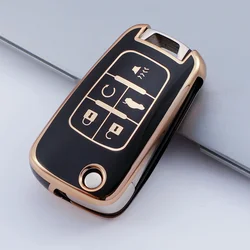 TPU Flip Car Key Fob Case Cover per Chevrolet Cruze Impala Camaro Garna Equinox Volt Yakista AVEO Impala GMC Buick Excelle GL8