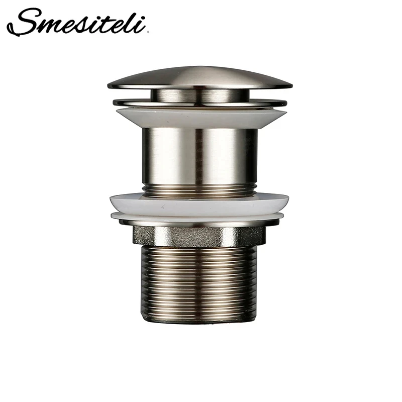 Smesiteli Pop-Up Non-Porous Bathroom Sink Drainer Corrosion Resistant And Durable Without Overflow Hole Design