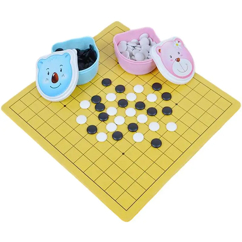 Go Game Set Cartoon Go Game Weiqi Stones Set Go Game Board With Go Game Stones For 6 Kids Enhance Creativity And Thinking Abilit