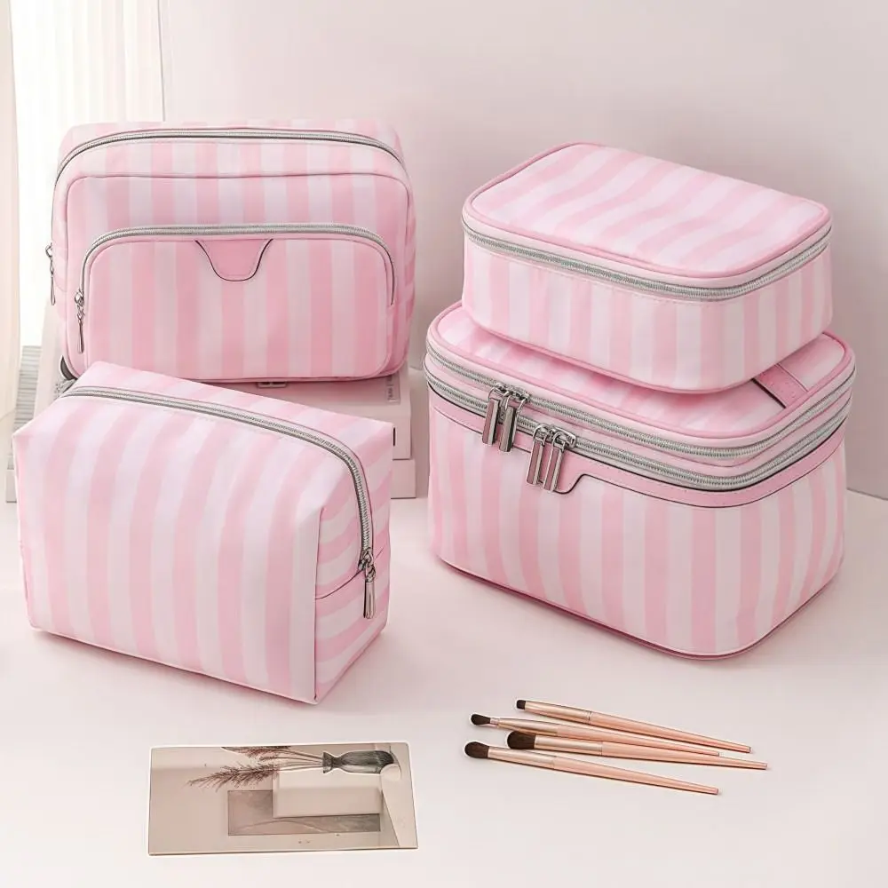 Large Capacity Handheld Makeup Bag Portable Minimalist Style Cosmetic Storage Bag Travel Design Oxford Cloth Wash Bags