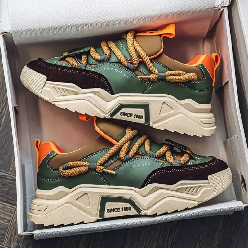 

Men's Chunky Sneakers,Comfortable Lightweight Thick Sole Casual Shoes,Fashionable Breathable Men's Daily Shoes zapatillas hombre