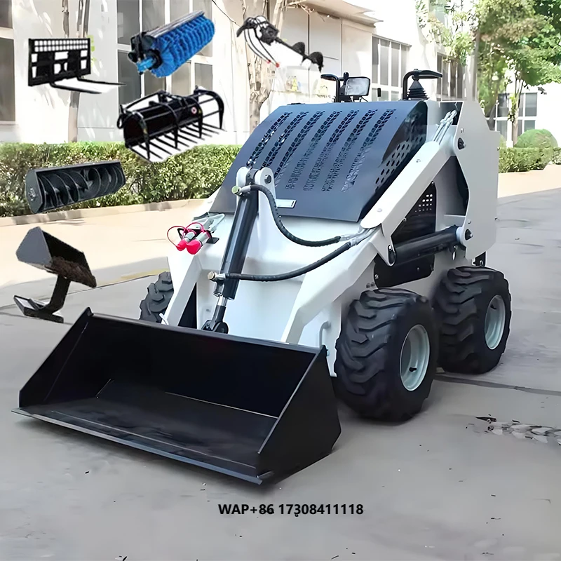 

Mini Skid Steer Loader with Wheel Loader Engine Motor Pump Gearbox Hedge Trimmer for Garden Care