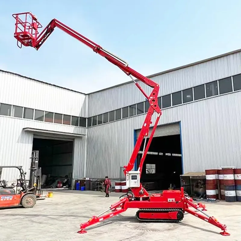 Mobile Cargo Elevator Scaffolding Electric Lifting Platforms Folding Towable Aerial Work Boom Lift Oil Boom