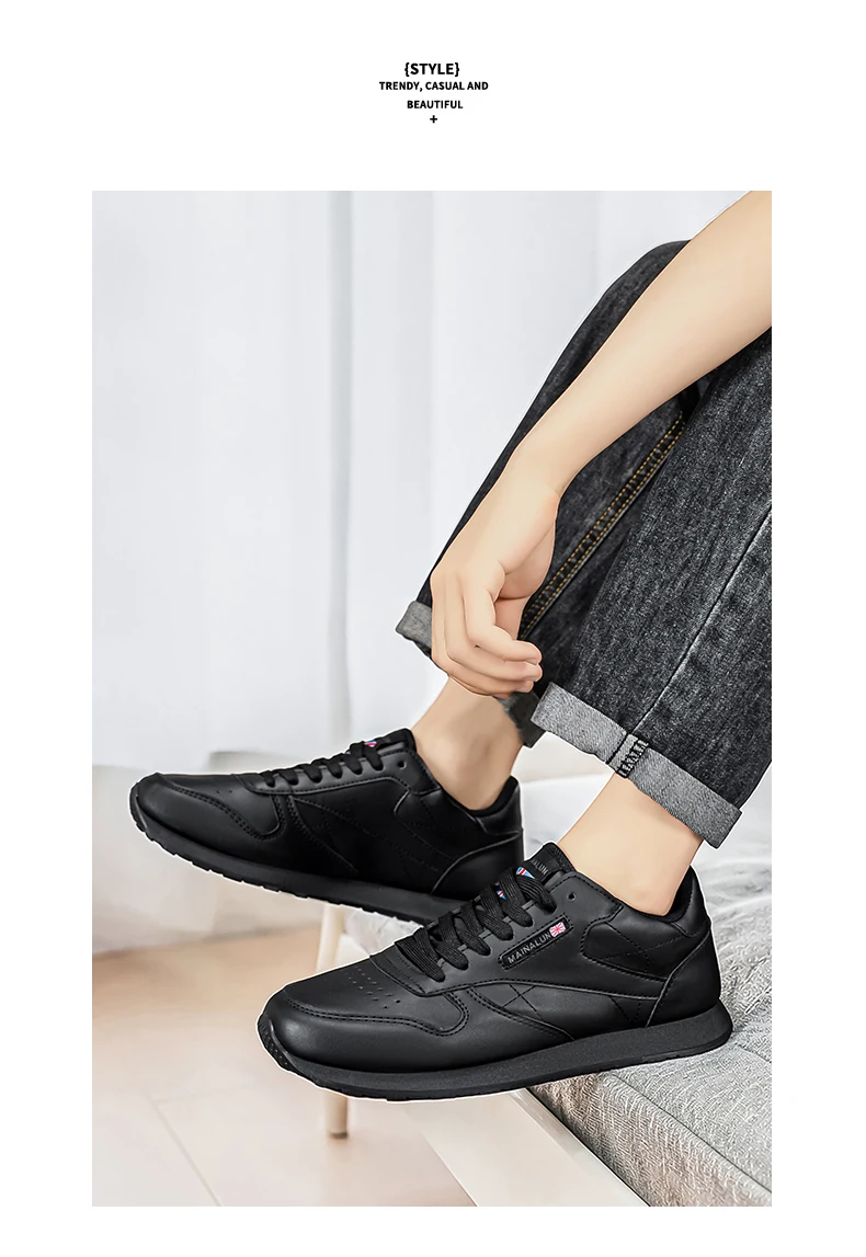 Herren Freizeitschuhe, Weiße Sneaker, Einfarbig Klassisch, Bequem und Stilvoll, Geeignet zum Gehen und für Outdoor-Training – Detail 13