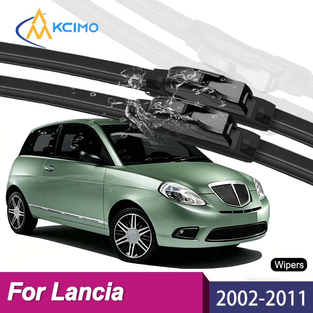 Upgrade Your Wiper System 2PCS Premium All-Season Rubber Blades For Lancia Ypsilon 843 2002-2011 Long-Lasting Clear Vision