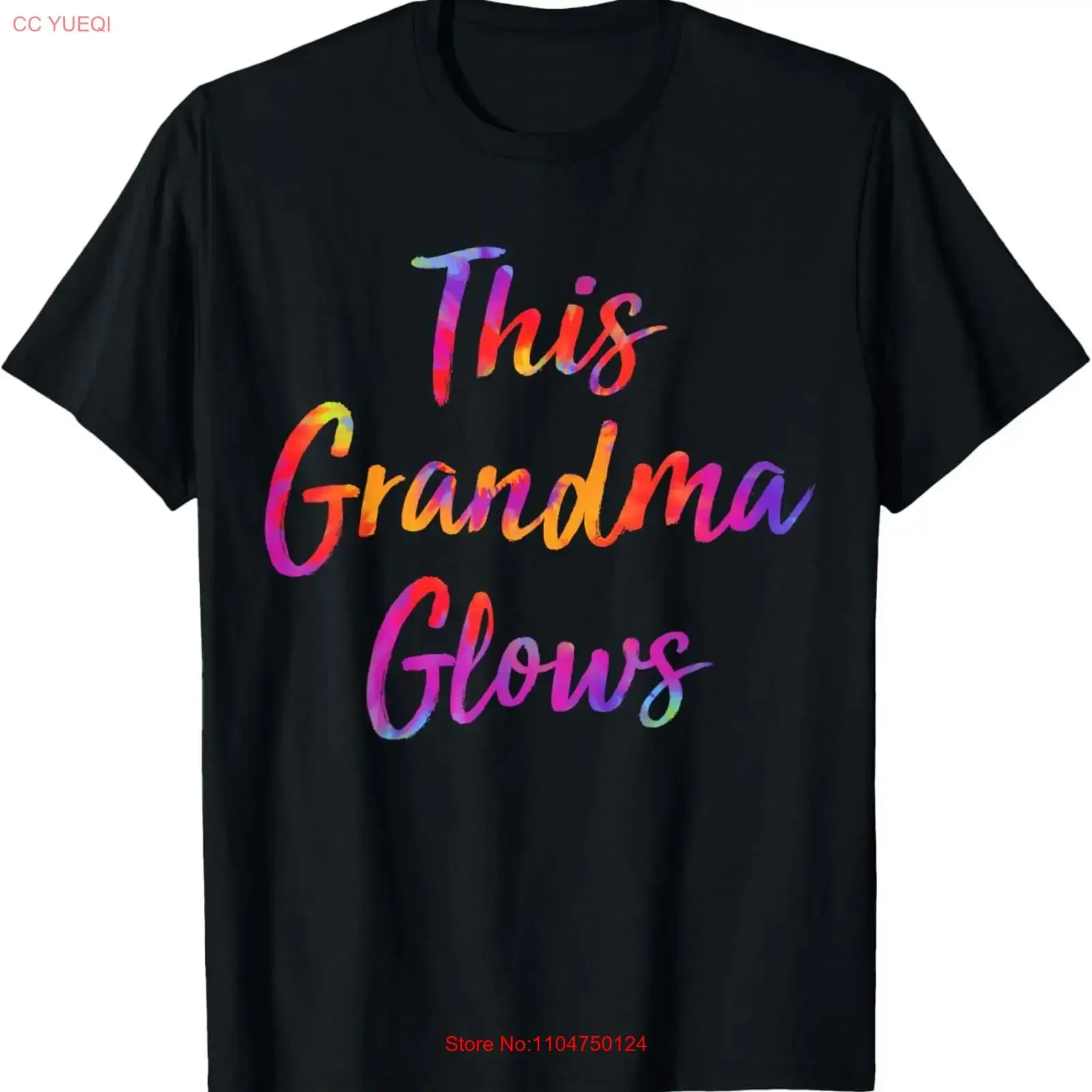 This Grandma Glows Colorful 80s 90s Happy Mothers Day T Shirt for Dad Mom vintage Washed designer clothes Slightly