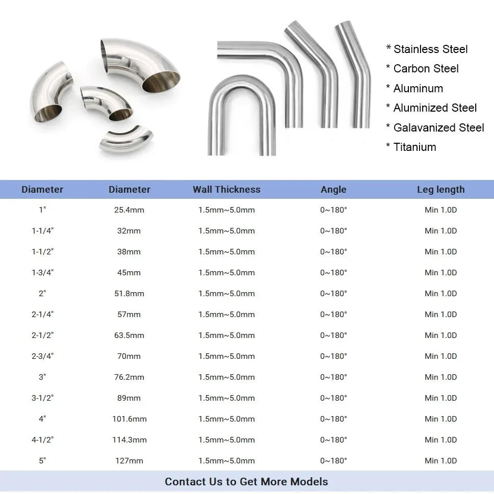 PINOMETAL Universal 16 Pcs 2.5 Inch 3 Inch Stainless Mild Steel DIY Exhaust Pipe Tubing Mandrel Straight U Bend Kit
