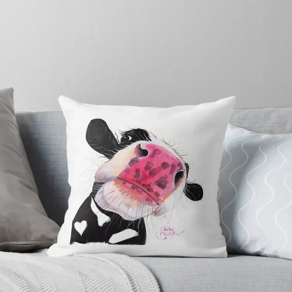 CoW PRiNT 'NOSEY NELLIE' BY SHIRLEY MACARTHUR Throw Pillow Sofa Covers For Living Room Sofa Cover pillow