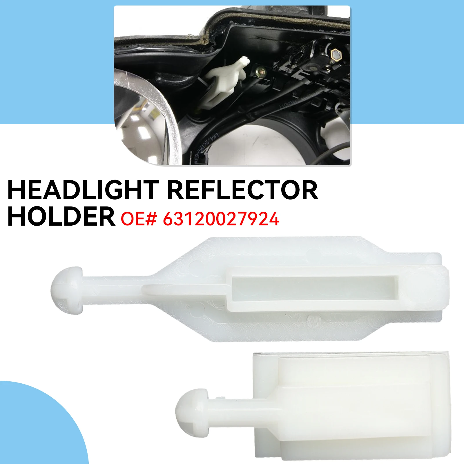 OE# 63120027924 Car Headlight Reflector Holder Adjuster Headlamp Repair Kit For BMW 5 Series E39 2000 2001 2002 2003